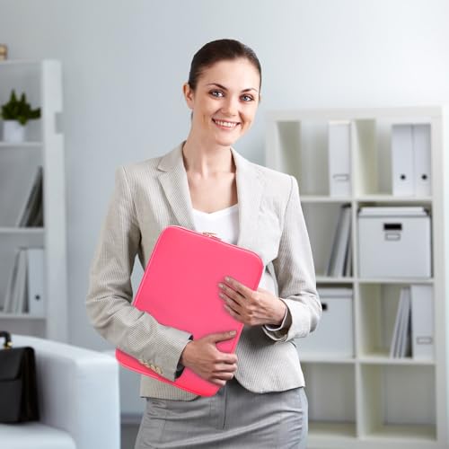 RAINYEAR 13 Inch Laptop Sleeve Compatible with 13.3" MacBook Air/Pro M1 M2 M3 M4 M5 A3449 A3240 A3113 A2681 A2338 Carrying Computer Bag Protective Cover Case(Bright Pink) - color: Bright Pink, size: 13"