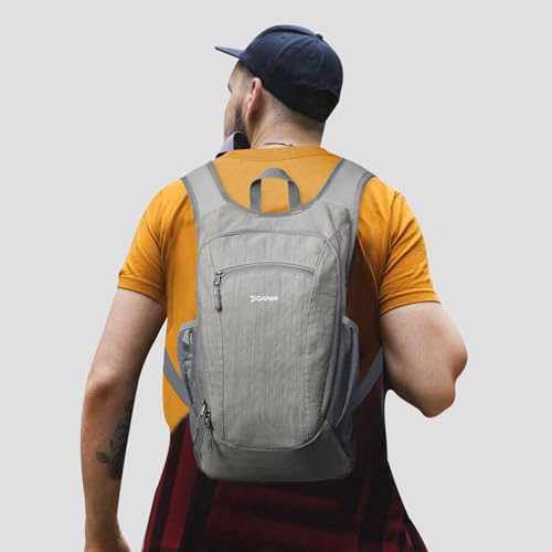 G4Free 15L Hiking Daypack Lightweight Travel Backpack Packable Outdoor Casual Foldable Shoulder Bag (Grey) - color: Grey