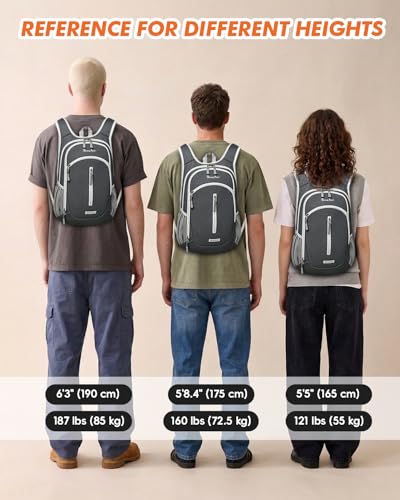 Seektop Small Hiking Backpack Expandable 12L-15L, Lightweight Packable Waterproof Daypack with Phone Pocket for Women Men - color: Dark Grey