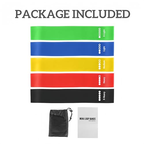 Resistance Band Loop for Workout Fitness, Set of 5