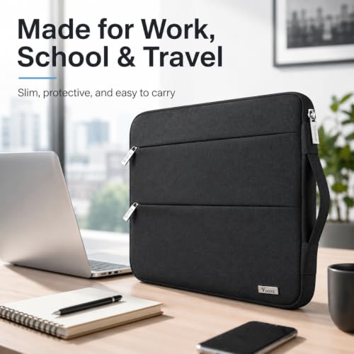 Voova 15-14 Inch Laptop Sleeve, Laptop Case, MacBook Case, Black - color: Black, size: 14-15 Inch