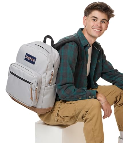 JanSport Right Pack Backpack - Durable Daypack with Padded 15 Laptop Sleeve, Spacious Main Compartment & Integrated Water Bottle Pocket - Grounded Grey - color: Grounded Grey