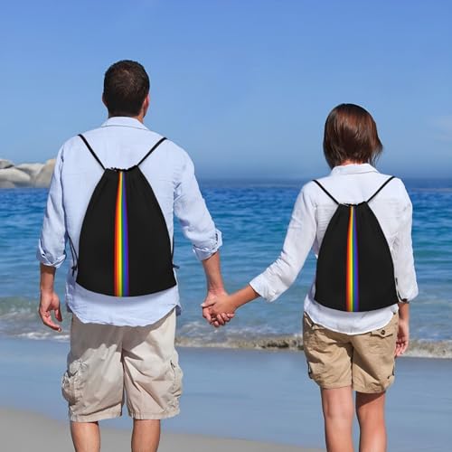 Rainbow Pride LGBT Drawstring Backpack Bag Sport Gym Dance Beach Travel Sackpack for Women Men - color: Lgbt_ddd00644