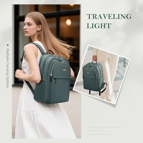 Travel Backpack for Women Personal Carry On Bag Business Weekender Hiking Multilayer Laptop Bag,16 Inch,DarkGreen - color: Upgrade-darkgreen, size: 16 Inch