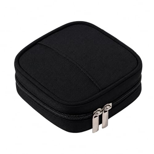Mini Travel Carry Storage Case, Portable Charger Case Organizer, Small Pouch Compatible with MacBook Power Adapter, Tech Bag for Laptop Accessories Cables, Cords, USB Drives, Power Bank, Earphones