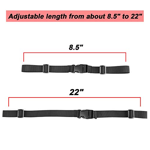 XTACER Backpack Chest Strap Adjustable Backpack Sternum Strap Chest Belt with Buckle (Pack of 4) - color: BLACK