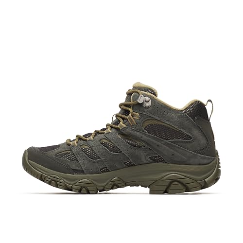 Merrell Men's Moab 3 Mid Waterproof Hiking Boots - color: Black/Beluga, size: 7.5 Wide