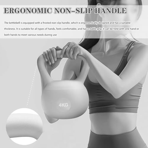 Kettlebell Weights Beginner Fitness Exercise Soft Kettle Bells, Women's Weight Loss Training Dumbbell, Anti-Slip Handle, Vest Line/Peach Buttocks(Green,6kg) - color: Green