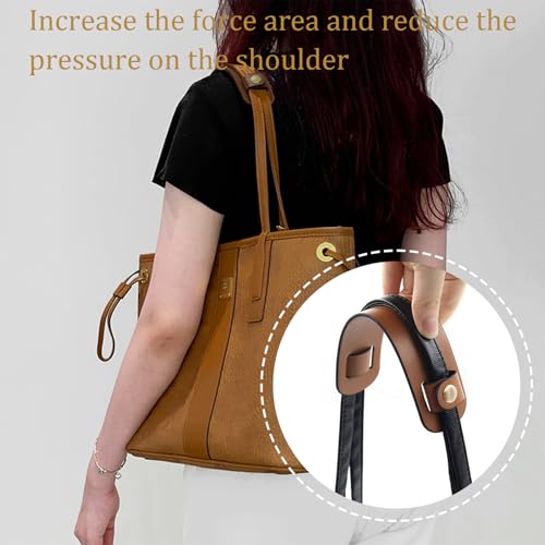 2 Pack Leather Purse Shoulder Strap Pads for Pressure Relief, Detachable Bag Handle Wrap Cover - color: Orange