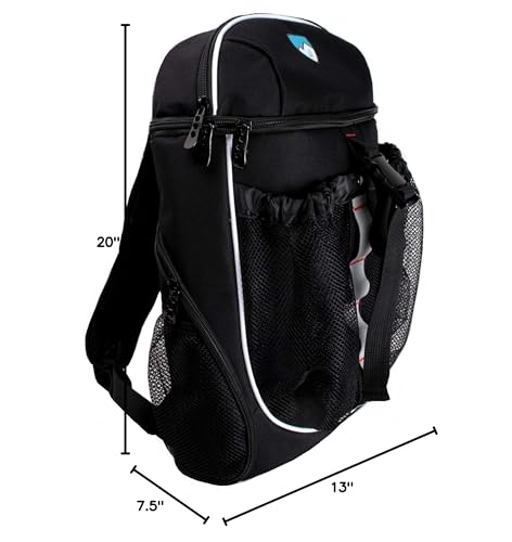 Hard Work Sports Basketball Backpack with Ball Compartment Spacious Shoe Storage for Basketball, Large Sports Bag for Boys Youth