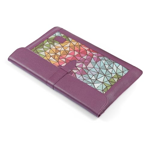 LONDO Leather Sleeve Compatible with MacBook Pro 16 & MacBook Pro 15 Inch (M5, M4, M3, M2, M1, Pro, Max), Premium Top Grain Leather Laptop Bag, 2020 to 2026 Models - color: Purple, size: 15-16 inches
