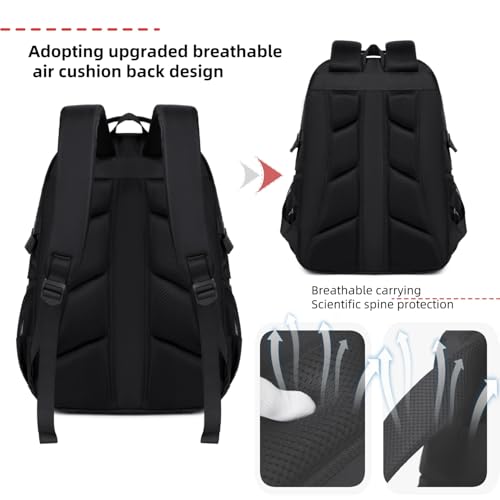 Laptop Backpack Boys Teen Bookbag Kids Middle Schoolbag Women Men 18in(Black) - color: 2-black