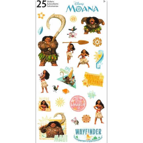 Moana Backpack Set for Girls – 16” Disney School Bag with Water Bottle, Stickers & Door Hanger – Moana School Supplies Bundle for Kids