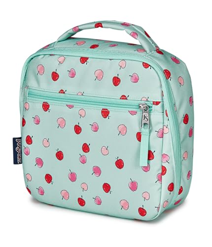 JanSport Lunch Break Insulated Cooler Bag - Leakproof Picnic Tote, Apple Orchard - color: Apple Orchard Magic Mint/Pink/Red