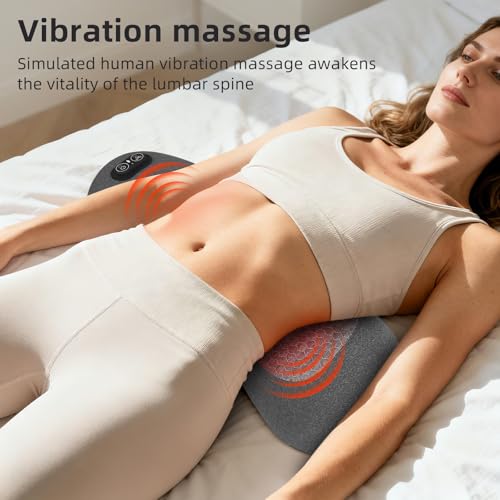 3 in 1 Lower Back Massager - Smooth Triple Fusion Back Massager with Heat,Vibration Massager & Airbag Traction Spine Massager for Lower Back Pain Relief,Deep Tissue Relaxation FSA Eligible HSA