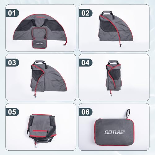 Goture Waterproof Fly Fishing Sling Pack,IPX8 840D TPU Fishing Sling Bag Gear Storage,13L Tackle Backpack with Rod Holder,Airtight Zipper,Exhaust Valve,Adjustable Strap,Wader Bag Included,Gift for Men - color: C1:13L Green Waterproof Bag & Wader Bag