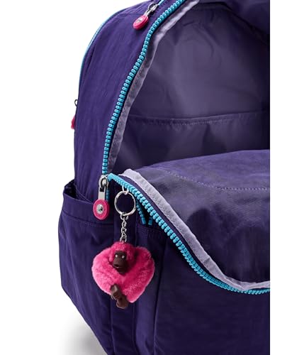 Kipling Women's Seoul Extra Large Bts 17" Laptop Backpack, Durable, Roomy with Padded Shoulder Straps, Built-In Protective Sleeve - color: Vip Purple, size: 13.5''L x 17.75''H x 9''D