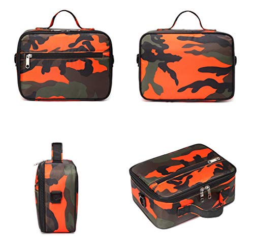 BLUEFAIRY Boys Backpacks Set for Kids Elementary School Bag with Lunch Box Teens Primary Middle School Book Bags Bookbag Schoolbag Sturdy Travel Lightweight Gifts Camo Orange - color: Orange Black