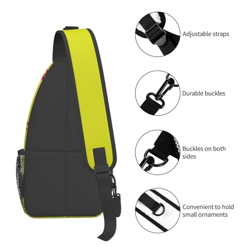 Sling Backpack Unisex Crossbody Chest Bag Shoulder Chest Bag For Women Men Hiking Travel - color: Softball