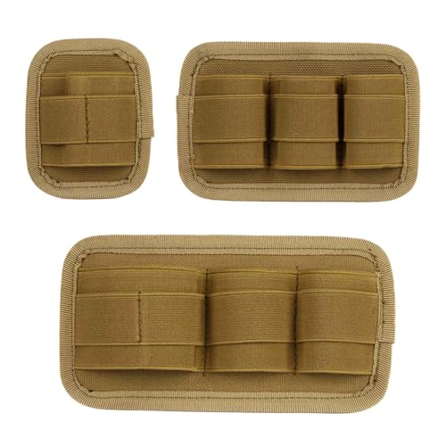 3 Piece EDC Elastic Bag Insert Pouch Panel Hook Backed Accessories Holder, Tactical Backpack Insert Modular Organizers and Storage Pouch - color: Black
