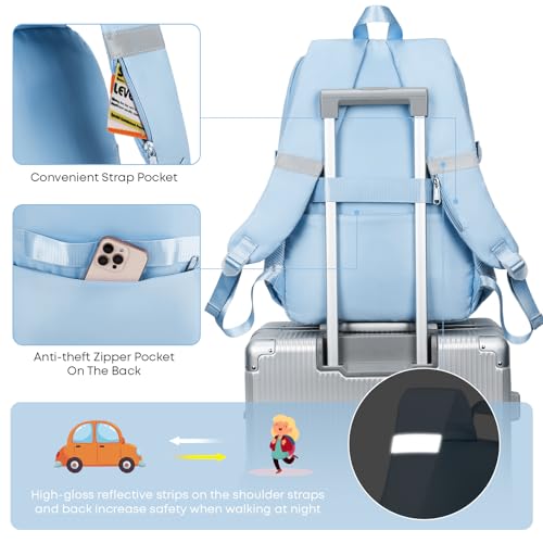 3PCS School Backpack For Student Women College Middle High Teen Girls Bookbag Waterproof Laptop Bag Grey - color: Grey