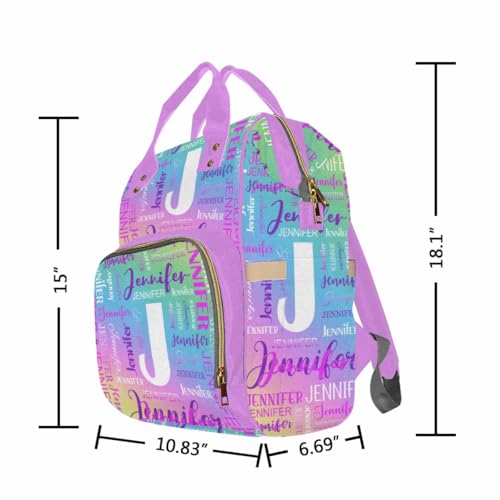MyPupSocks Customized Diaper Bag Backpack, Personalized Diaper Bag with Name Mummy Nappy Baby Bag Shoulders Casual Daypack Daycare Travel Bag for Boys Girls - color: Color 11