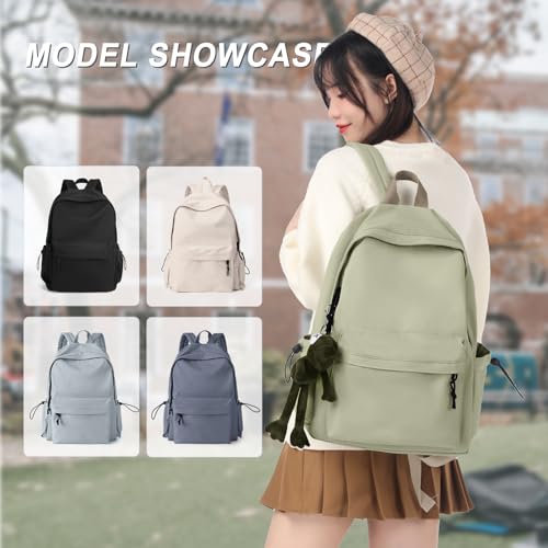 School Backpack For Girls Boys High Middle school college Backpack Bookbag Cute Aesthetic Backpacks Lightweight Bag Waterproof Work Gym Casual Daypack Backpacks For Men Women - color: A-green