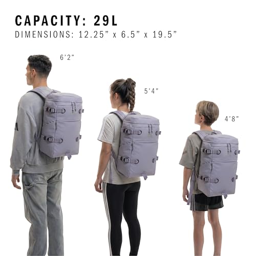 adidas Vista Top-Loading Backpack for Travel and Gym, 29L - color: Slate Grey/Silver Metallic