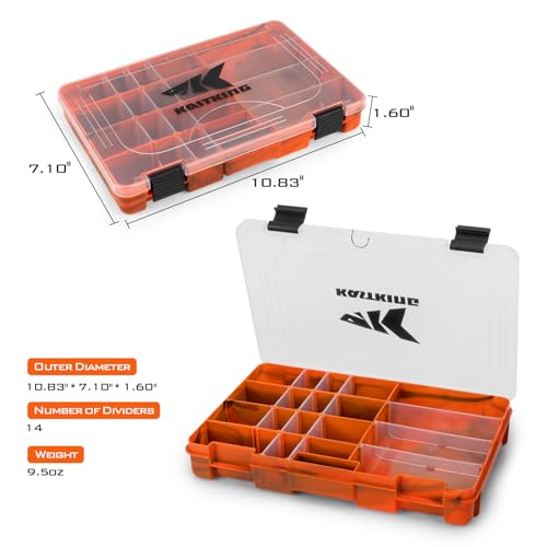 KastKing Utility Tackle Boxes, 3600 and 3700 Fishing Tackle Trays - color: Orange Camouflage, size: 3600(4Pack)