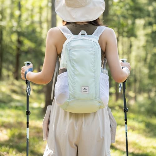 Naturehike 18L Lightweight Hiking Daypack, Waterproof Camping Packable Backpack Ultralight for Travel, Airplane, Adults - color: Mint Green