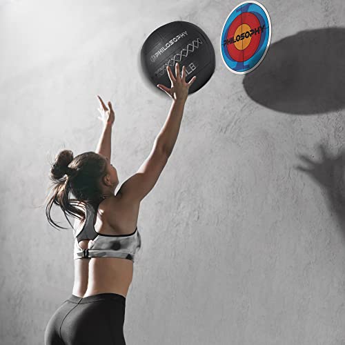 Philosophy Gym Wall Ball - Soft Shell Weighted Medicine Ball with Non-Slip Grip - style: 30 LB