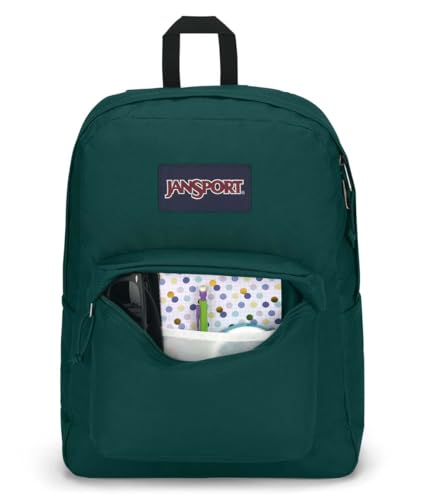 JanSport SuperBreak One Backpacks - Durable, Lightweight Bag with 1 Main Compartment, Front Utility Pocket with Built-in Organizer - Premium Backpack - Deep Juniper - color: Deep Juniper