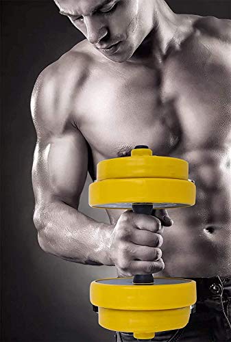 FUXION 44LB Adjustable Dumbbell Barbell Weight Pair - size: Barbell 22 LB or 11 LB Dumbbell Pair