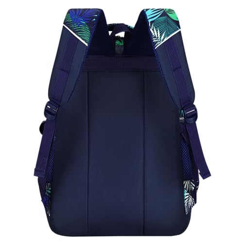 MYGOO Boys School Backpack Grove Foliage Green Bookbag for Elementary Middle School Ages 5-12, 17 inch Large Capacity 24L Kids Student Travel Bags - color: Grove Foliage Green