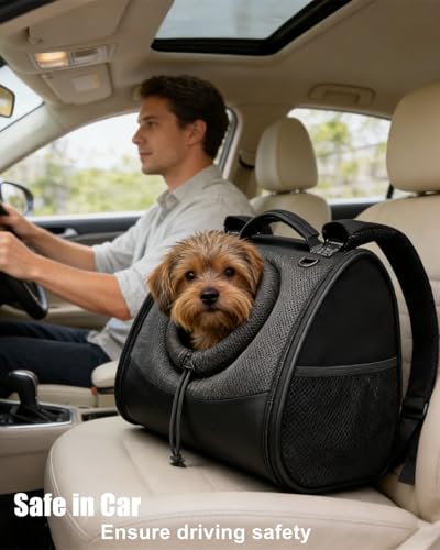 Small Dog Cat Chest Carrier Backpack,Adjustable Ventilated Front Facing Backpack Carrier for Small Dogs Cats Puppy,Airline Approved Lightweight Doggy Backpack for Travel Hiking Outdoor - color: Black