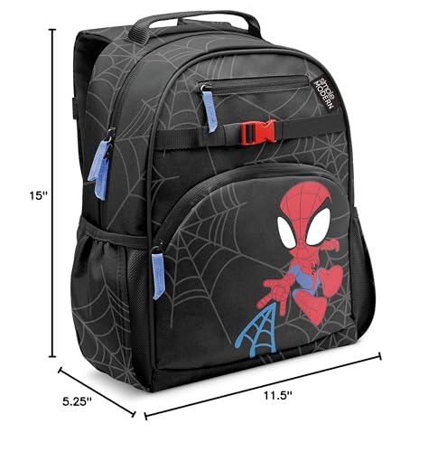 Simple Modern Medium Marvel Toddler Backpack for School Girls and Boys | Kindergarten Elementary Kids Backpack | Fletcher Collection | Kids - 15" tall | Spidey Kid - color: Marvel: Spidey Kid, style: Kids Medium