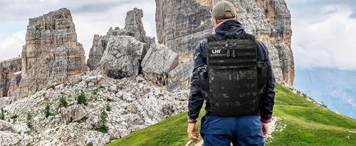 LHI Military Tactical Backpack for Men and Women 45L Army 3 Days Assault Pack Bag Large Rucksack with Molle System - Black CP - color: 1.9 Black Cp