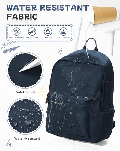 Small Backpack for School Girls Kids Women, Dark Blue Waterproof Bookbag Cute High School Back Pack for Men Teen Boys, Lightweight Travel College Backpack Mochilas Escolares para Daypack Rucksack - color: Royal Blue