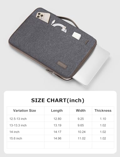 DOMISO Laptop Case Sleeve Protective Cover Compatible with MacBook Air 13 M4 M3 M2,MacBook Pro M2 M1,iPad Air/Pro,13 inch Dell,Lenovo, HP,Asus,Waterproof Computer Cases Bag with Handle,Dark Grey - color: Dark Grey, size: 13" for mac book