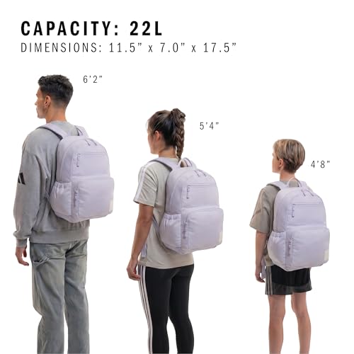 adidas Lineage Backpack for Laptop, School and Travel, 22L, Frozen Purple/Grey Two, OSFA - color: Frozen Purple/Grey Two