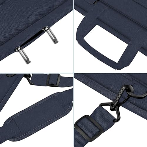 Hseok Laptop Shoulder Bag 17-17.3 inch Case, Durable Shockproof Protective Briefcase with Multi-Pockets Compatible with Lenovo Most 17-17.3 inch HP Acer Dell ASUS MSI Notebooks,Dark blue - color: Dark Blue, size: 17-17.3"