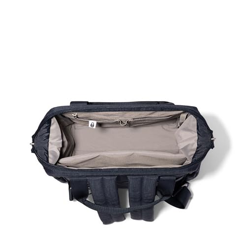 Baggallini City Scape Backpack - 15"x11" Lightweight Work Travel Bag w/Luggage Sleeve & RFID - color: French Navy
