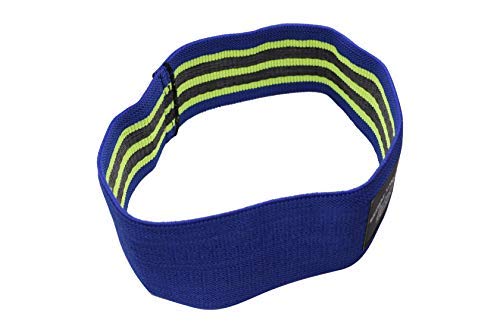 Grip Power Pads Hip Circle Resistance Band Fabric Maximize Each Workout Legs & Butt Soft & Non Slip Design (Blue, Small 14.0" Standard Size)