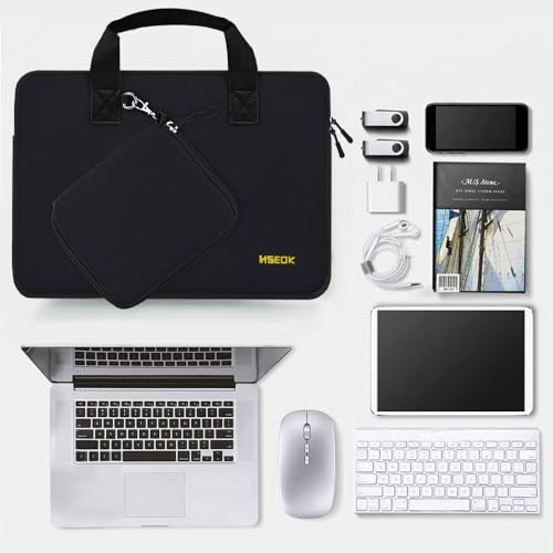 Hseok Laptop Sleeve 14 inch Case with Small Case, Compatible with MacBook Neo 14, MacBook Pro 14 M5/M4/M3/M2/M1, XPS 14 and Most 14 inch Notebooks, Neoprene Computer Handbag,B01K01 - color: B01k01, size: 14"