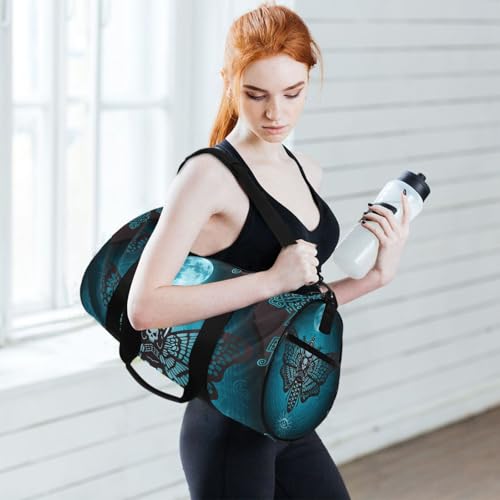 MNSRUU Duffel Bags Skull Butterfly Sports Gym Bag Travel Luggage Overnight Bags for Men Women Duffel Bags for Traveling - color: Skull 89