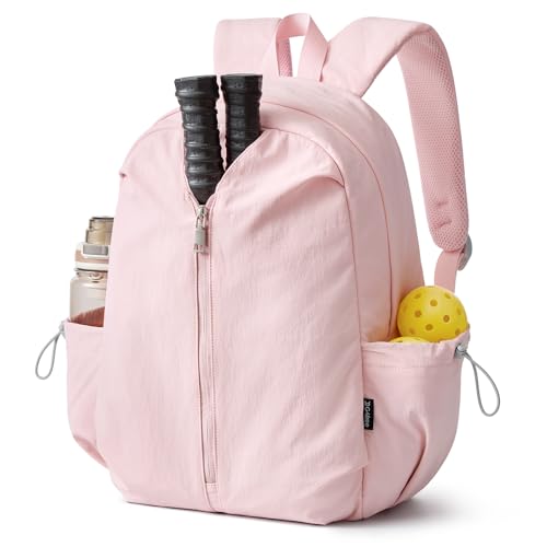 G4Free 20L Pickleball Bag for Women, Pickleball Paddle Backpack with Fence Hook, Work Travle Bag with 15" Laptop Compartment-Pink - color: Pink
