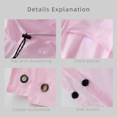 Hooded Waterproof Raincoat, Unisex Outdoor Hiking Camping Mat and Small Tent - color: Pink