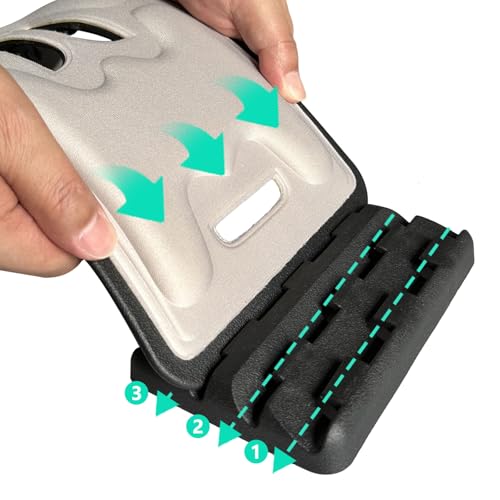 Back Stretcher with Lumbar Support for Back Pain Relief - Dual-Sided 3-Level Adjustable Spinal Decompression lumbar board (Blue) - color: Blue