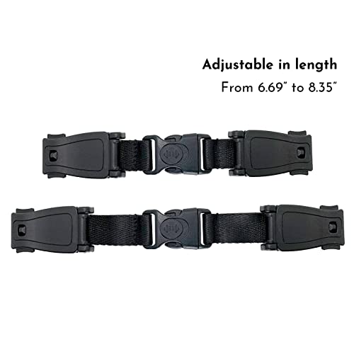 G Ganen Universal Child Chest Harness Clip Anti-Slip Baby Chest Clip Guard Compatible with Seats, Strollers, High Chairs, schoolbags, max. for 1.5 inch Width Harness (Black Set of 1)