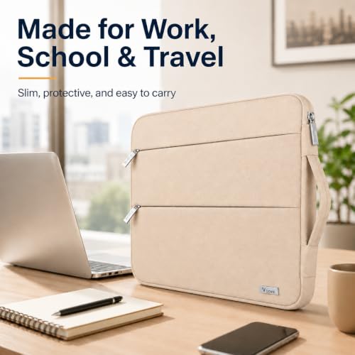 Voova 15-14 Inch Laptop Sleeve, Laptop Case, MacBook Case, Apricot - color: Apricot, size: 14-15 Inch